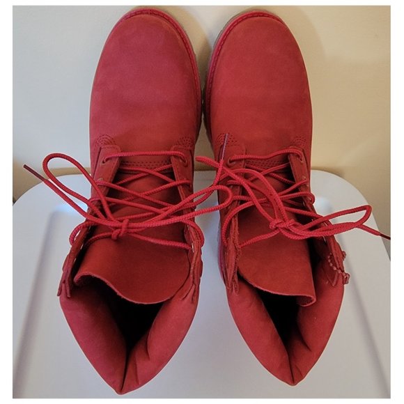 Timberland Premium Waterproof Lug Sole Boot, RUBY NUBUCK LEATHER,Size 8.5, NWOB - Picture 8 of 16